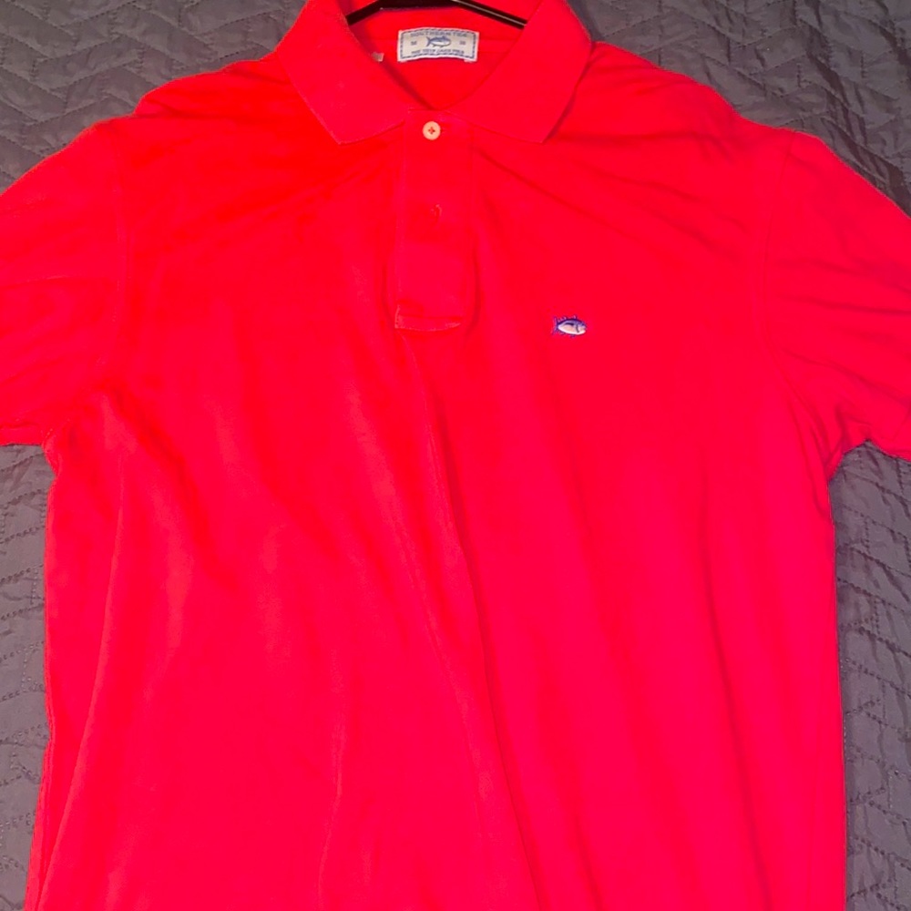 Like new red southern tide skipjack polo